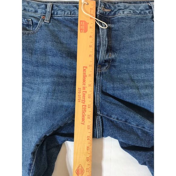 Old Navy Womens O.g. Straight Leg Jeans Blue Curvy Secret Smooth Pockets Plus 22 - Picture 6 of 11